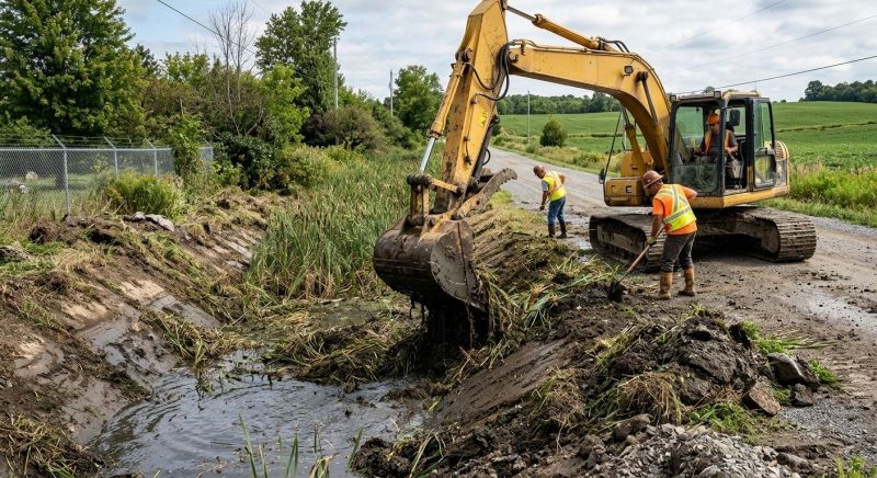 Drainage Ditch Excavation in Houston, TX