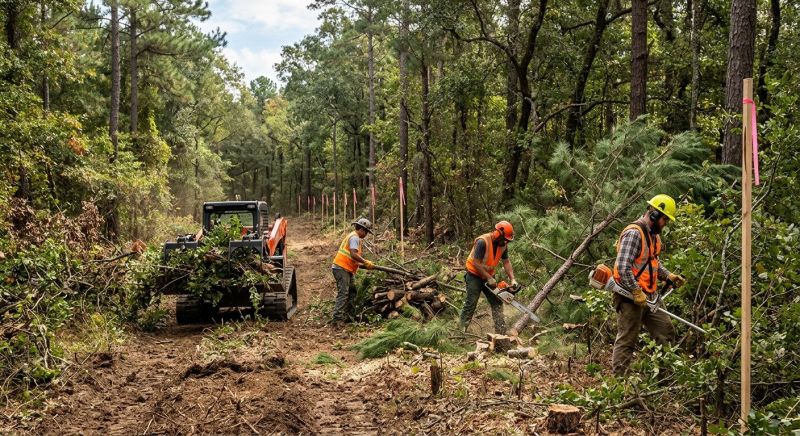 Pine Tree Clearing in Houston, TX