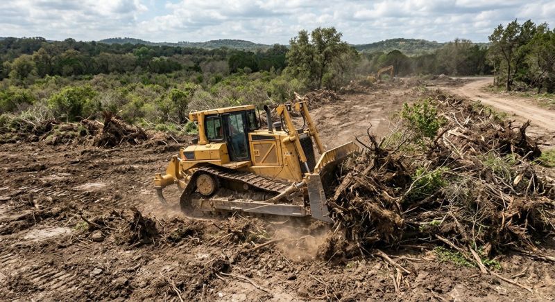 Bulldozer Clearing in Katy, TX
