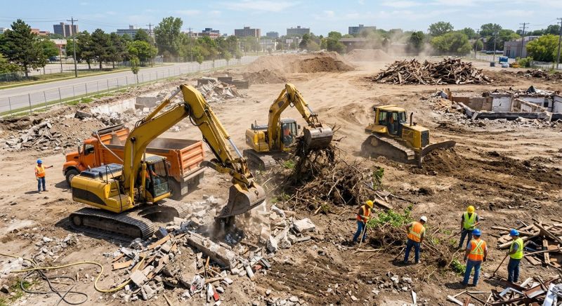 Construction Site Land Clearing in Marietta, GA