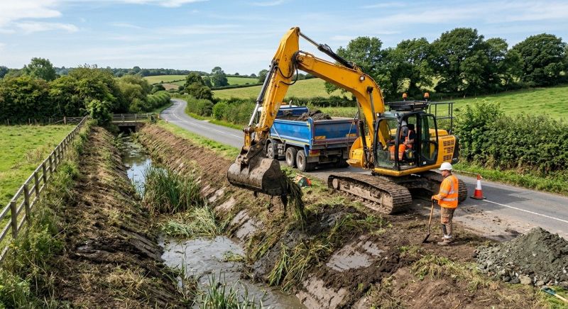 Drainage Ditch Excavation in Houston, TX