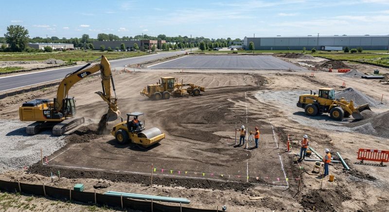 Parking Lot Site Preparation in Houston, TX